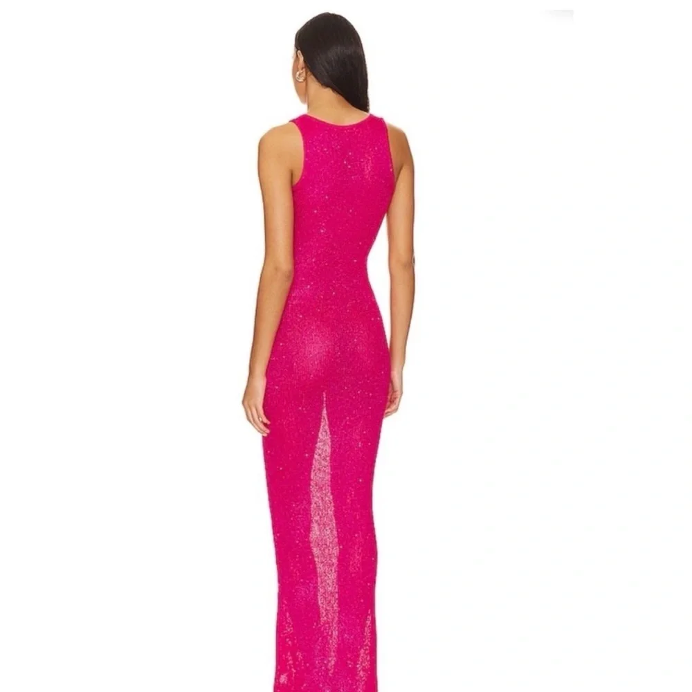 Asta Resort S - NWT Sparkle magenta Sleeveless dress - Picture 3 of 5